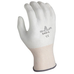 13- gauge engineered cut resistant fiber w/polyurethane palm coating HPPE white with white coating textured finish ANSI CUT LEVEL 2/medium - Exact Tooling