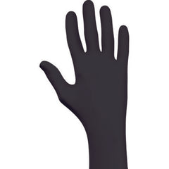 ‎Disposable powder-free low modulus 100%-nitrile 9-1/2″ 4-mil rolled cuff polybag/black/medium - Exact Tooling