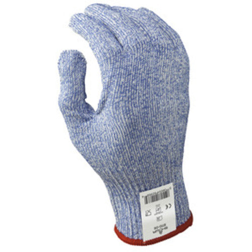 Cut resistant 10-gauge seamless wire free knit HPPE blue/white ambidextrous ANSI CUT LEVEL 5/XXL - Exact Tooling