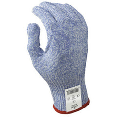 Cut resistant 10-gauge seamless wire free knit HPPE blue/white ambidextrous ANSI CUT LEVEL 5/large - Exact Tooling