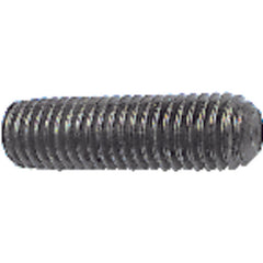 M4-0.70 × 12 mm - Black Finish Heat Treated Alloy Steel - Socket Set Screws - Cup Point - Exact Tooling