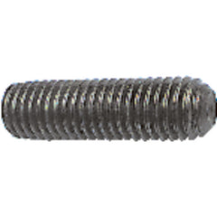M10-1.50 × 12 mm - Black Finish Heat Treated Alloy Steel - Socket Set Screws - Cup Point - Exact Tooling