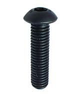 M12 - 1.75 x 25 - Black Finish Heat Treated Alloy Steel - Cap Screws - Button Head - Exact Tooling