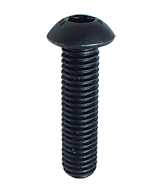 M12 x 1.75 x 50mm - Black Finish Heat Treated Alloy Steel Cap Screws-Button Head - Exact Tooling