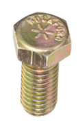 3/8-16 x 3-1/4 - Zinc / Yellow Plated Heat Treated Alloy Steel - Cap Screws - Hex - Exact Tooling