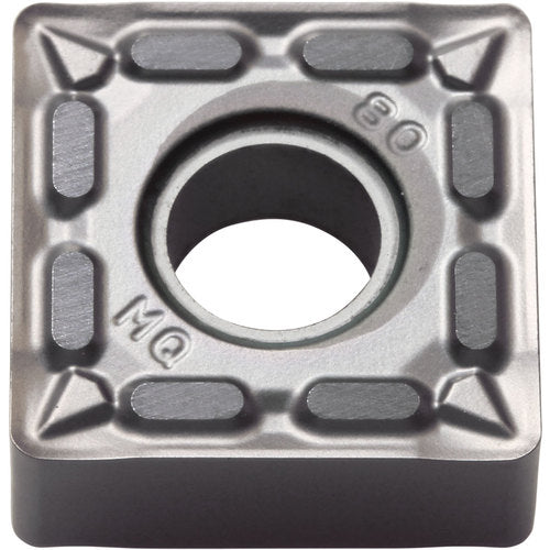 SNMG 432 MQ PR015S, 1/32″ Corner Radius, 3/16″ Thick, 1/2″ Inscribed Circle, MEGACOAT HARD, Square, Turning Indexable Insert - Exact Tooling