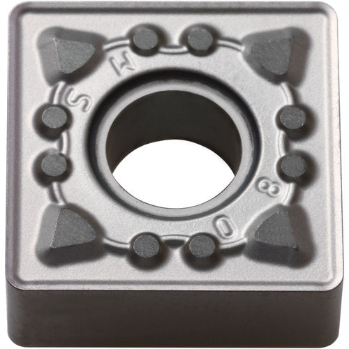 SNMG 433 MS PR015S, 3/64″ Corner Radius, 3/16″ Thick, 1/2″ Inscribed Circle, MEGACOAT HARD, Square, Turning Indexable Insert - Exact Tooling