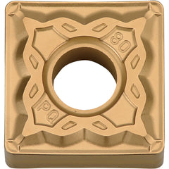 SNMG 433 PQ CA510, 3/64″ Corner Radius, 3/16″ Thick, 1/2″ Inscribed Circle, TiCnulll2O3/TiN, Square, Turning Indexable Insert - Exact Tooling