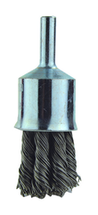 1" Diameter - 1/4" Shank - .006 Wire - End Brush - Exact Tooling