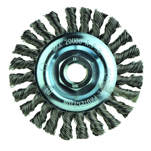 ‎4″X5/8-11 RADIAL BRUSH .020 WIRE - Exact Tooling