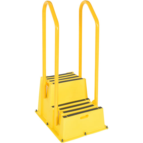 Step Poly Nestable 2 Step Yl W/Handrails - Exact Tooling