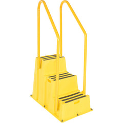 Step Poly Nestable 3 Step Yl W/Handrails - Exact Tooling