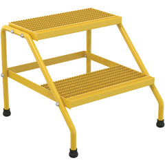 Alum Step Stand- 2 Step Knkdwn Yellow - Exact Tooling