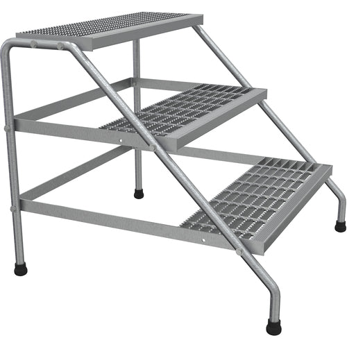 Aluminum Wide 3-Step Stand - Knock Down - Exact Tooling