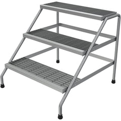 Aluminum Step Stand - 3 Step Wide Welded - Exact Tooling