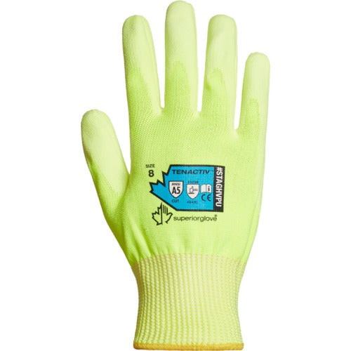 Cut-resistant gloves that offer high visibility and a tactile touch