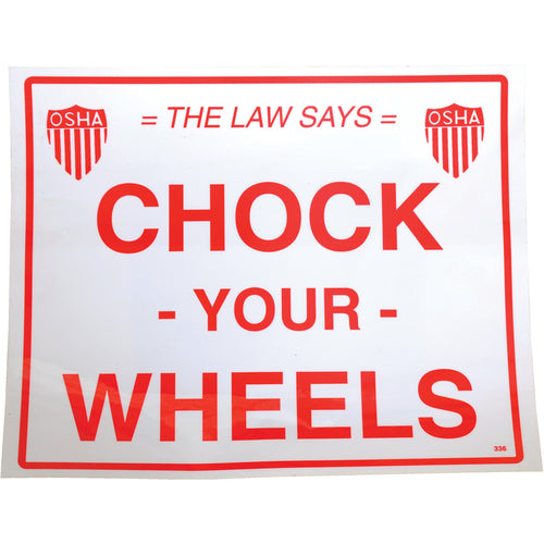 ‎Vinyl Wheel Chock Sticker 11-3/4 × 9-3/4 - Exact Tooling