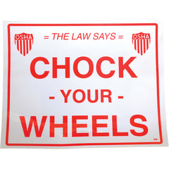 ‎Vinyl Wheel Chock Sticker 11-3/4 × 9-3/4 - Exact Tooling