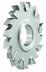 8 x 3/8 x 1-1/2 - HSS - Staggered Tooth Side Milling Cutter - 28T - TiN Coated - Exact Tooling
