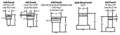 020000 No. 40 9/32 x 3/4 Oval Punch - Exact Tooling