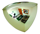 8" Inspection Convex Mirror With Handle & Light - Exact Tooling
