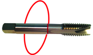 M10 x 1.25 Dia. - D5 - 3 FL - Std Spiral Point Tap - Red Ring - Exact Tooling
