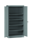 36"W x 24"D x 72"H Storage Cabinet with Adj. Shelves and Raisd Base - Knocked-Down - Exact Tooling
