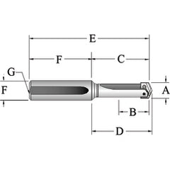 22015S-100L Universal Spade Drill Holder - Exact Tooling