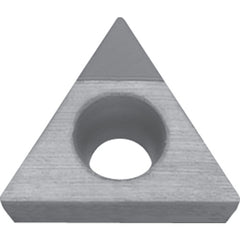 TCGW 221 SE KPD010, 1/64″ Corner Radius, 1/8″ Thick, 1/4″ Inscribed Circle, Triangle, Turning Indexable Insert - Exact Tooling