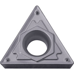 TCMT 21505 HQ PV7010, 0.0079″ Corner Radius, 3/32″ Thick, 1/4″ Inscribed Circle, TiCN (MEGACOAT), Triangle, Turning Indexable Insert - Exact Tooling