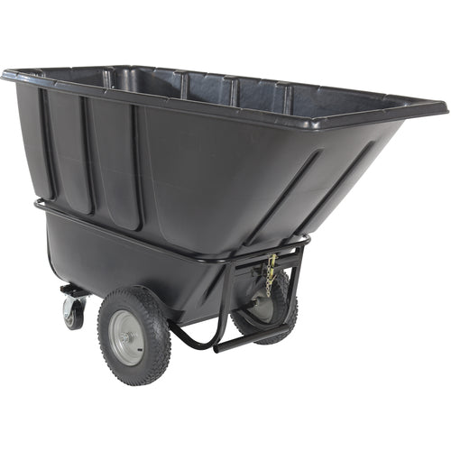 Heavy Duty Tilt Truck 1 Cu Yd Black Towable - Exact Tooling