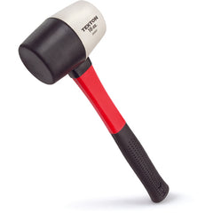 Tekton 16 Oz. White/Black Rubber Mallet Fiberglass Handle - Exact Tooling