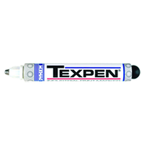 Texpen Medium Marker - Stainless Steel Ball Tip - White - Exact Tooling