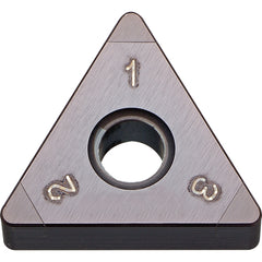 TNGA 332 MEH KBN05M, 1/32″ Corner Radius, 3/16″ Thick, 3/8″ Inscribed Circle, MEGACOAT, Triangle, Turning Indexable Insert - Exact Tooling