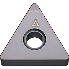 TNGA 332 SE KBN525, 1/32″ Corner Radius, 3/16″ Thick, 3/8″ Inscribed Circle, Triangle, Turning Indexable Insert - Exact Tooling