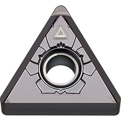TNGM 332 BB3 KBN25M, 1/32″ Corner Radius, 3/16″ Thick, 3/8″ Inscribed Circle, MEGACOAT, Triangle, Turning Indexable Insert - Exact Tooling