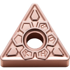 TNMG 334 KH CA315, 1/16″ Corner Radius, 3/16″ Thick, 3/8″ Inscribed Circle, TiCnulll2O3/Ti, Triangle, Turning Indexable Insert - Exact Tooling