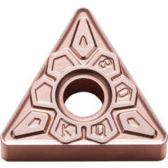 TNMG 332 KQ CA310, 1/32″ Corner Radius, 3/16″ Thick, 3/8″ Inscribed Circle, TiCnulll2O3/Ti, Triangle, Turning Indexable Insert - Exact Tooling