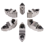 Hard Top Jaws for Scroll Chuck 10" 6-Jaw 6 Pc Set - Exact Tooling