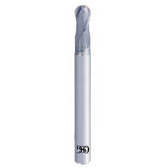 ‎3/8″ Dia. × 3/8″ Shank × 0.375″ DOC × 3-1/2″ OAL, Carbide DURO, 2 Flute, Shrink Fit, Ballnose End Mill - Exact Tooling