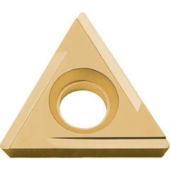 TPGH 221 Hard Steel PV720, 1/64″ Corner Radius, 1/8″ Thick, 1/4″ Inscribed Circle, TiCN (MEGACOAT NANO), Triangle, Turning Indexable Insert - Exact Tooling