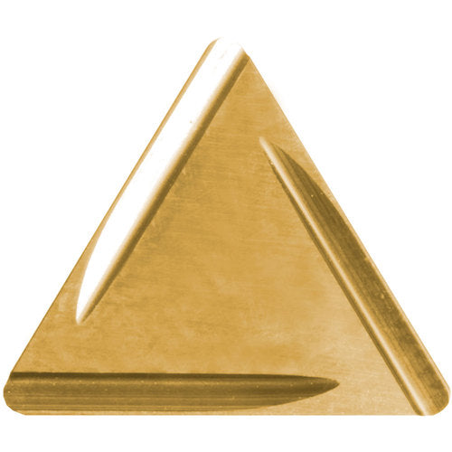 TPGR 321 B PV710, 1/64″ Corner Radius, 1/8″ Thick, 3/8″ Inscribed Circle, TiCN (MEGACOAT NANO), Triangle, Turning Indexable Insert - Exact Tooling