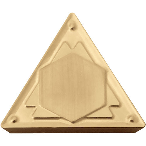 TPMR 221 HQ CA5515, 1/64″ Corner Radius, 1/8″ Thick, 1/4″ Inscribed Circle, TiCnulll2O3/TiN, Triangle, Turning Indexable Insert - Exact Tooling