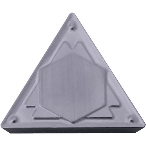 TPMR 322 HQ PV7010, 1/32″ Corner Radius, 1/8″ Thick, 3/8″ Inscribed Circle, TiCN (MEGACOAT), Triangle, Turning Indexable Insert - Exact Tooling