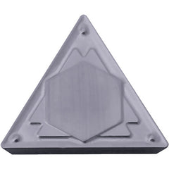 TPMR 321 HQ PV7025, 1/64″ Corner Radius, 1/8″ Thick, 3/8″ Inscribed Circle, TiCN (MEGACOAT), Triangle, Turning Indexable Insert - Exact Tooling