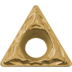 TPMT 181505 PP CA510, 0.0079″ Corner Radius, 3/32″ Thick, 7/32″ Inscribed Circle, TiCnulll2O3/TiN, Triangle, Turning Indexable Insert - Exact Tooling