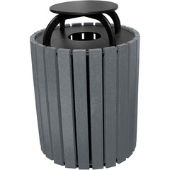 Trash Receptical Poly Rain Cap Round 49 Gal-Char - Exact Tooling