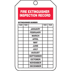 Fire Extinguisher Tag, To Use Fire Extinguisher..., 25/Pk, Cardstock - Exact Tooling