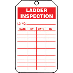 Ladder Status Tag, Ladder Inspection, 25/Pk, Cardstock - Exact Tooling