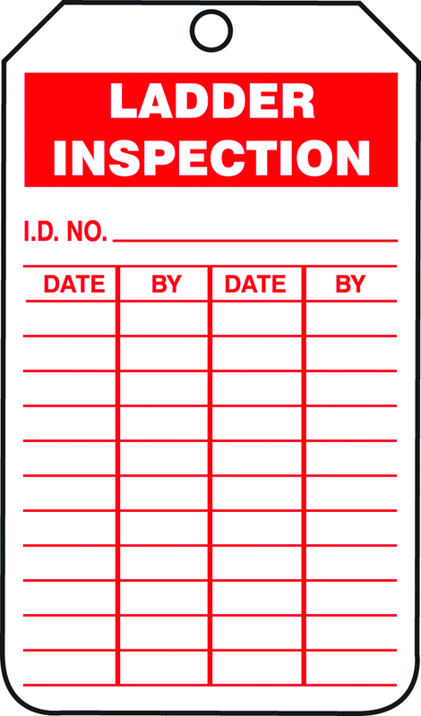 Ladder Status Tag, Ladder Inspection, 25/Pk, Plastic - Exact Tooling